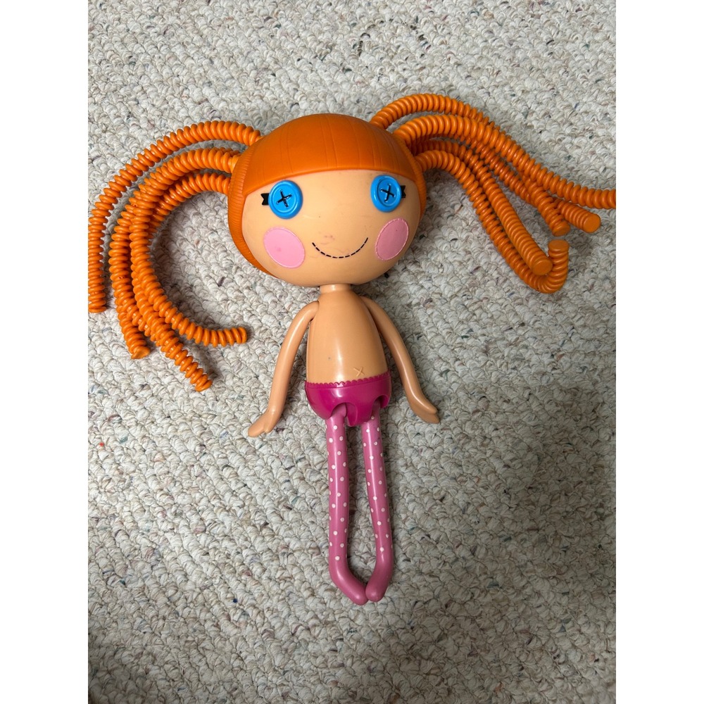 Lalaloopsy Loopy Hair Doll 2013 Pink Polka Dot Legs‎ Orange Hair Toy Figure